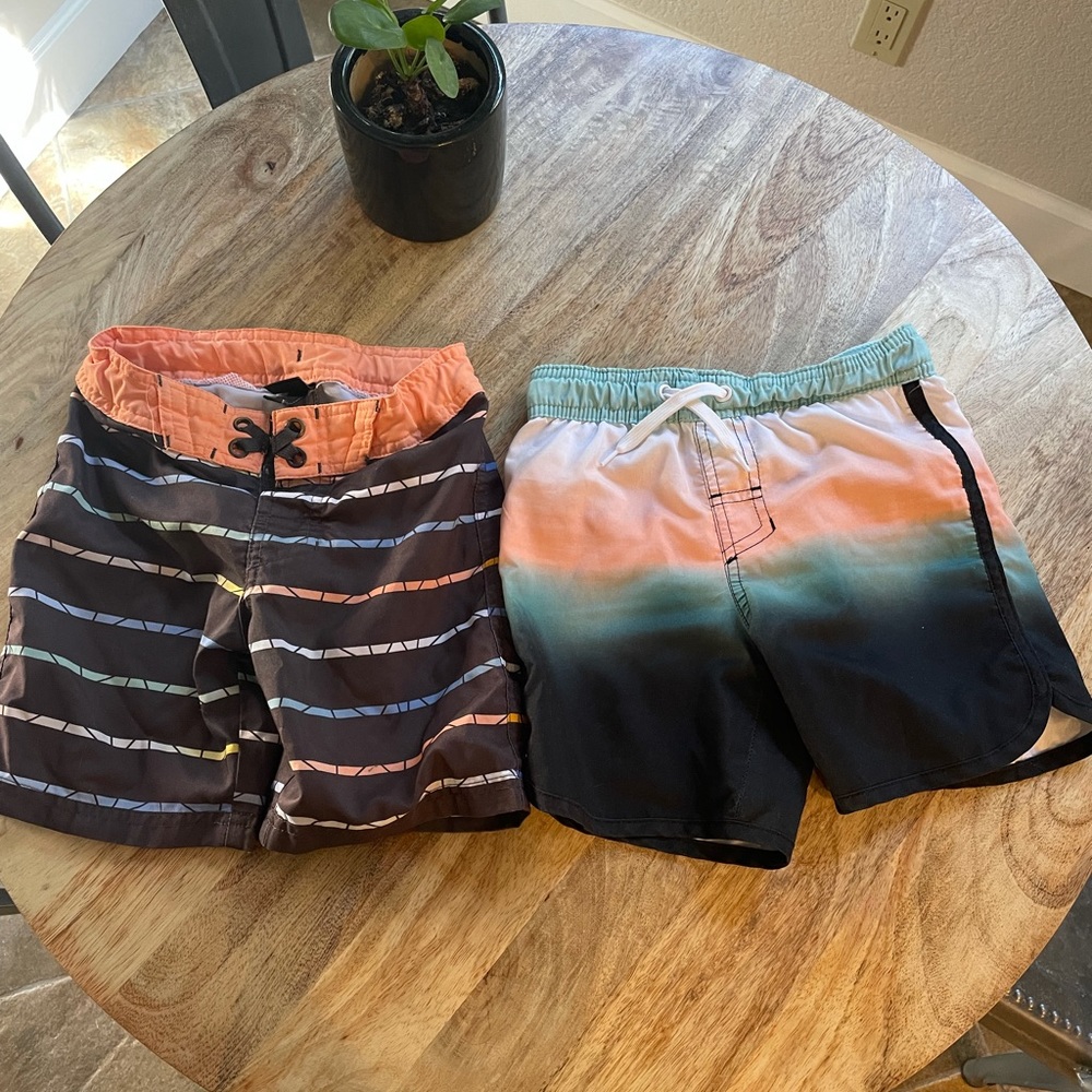 2 pairs of kids Art class swim shorts/boardshorts